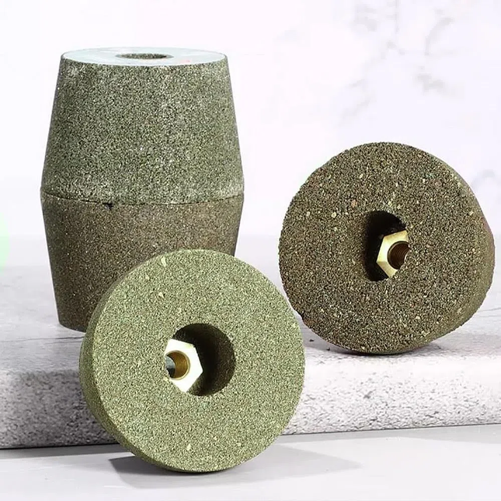 Muela de pulido Slipasikao para amoladora angular, muela abrasiva de carburo de silicio, 74*50mm, M10, 50 Grit, para metal y piedra