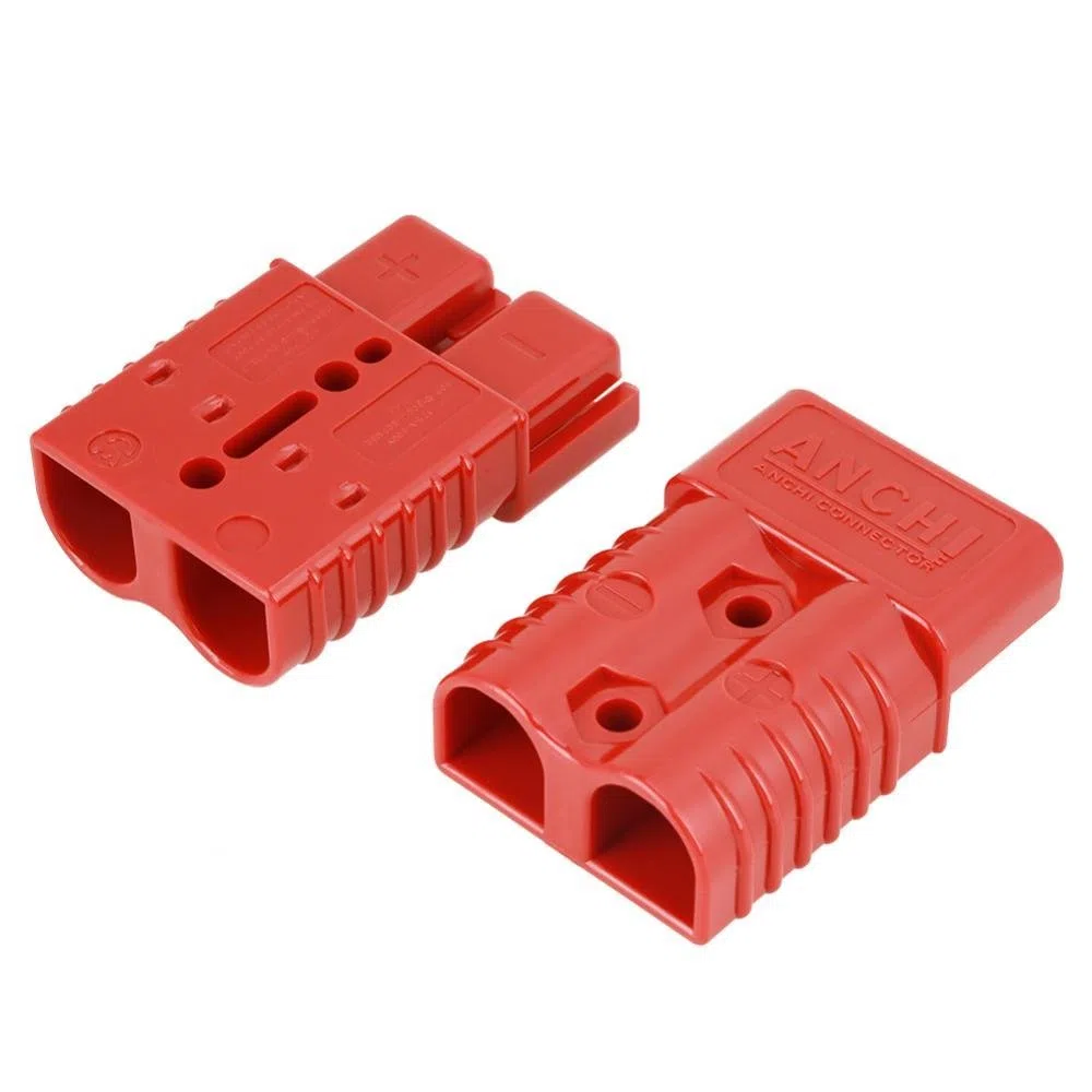 2pcs 175A 600V Batería Quick Connect Winch Conector Plug Contacto Cubierta Rojo con 4 Accesorios