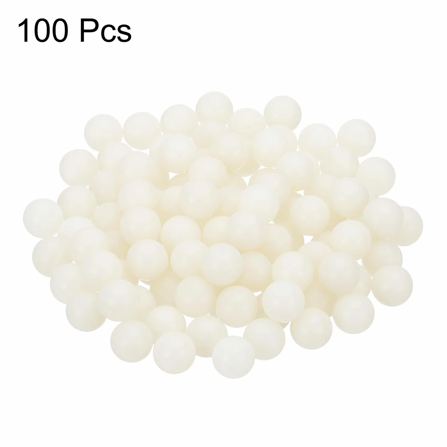 QUARKZMAN 100Pcs Bolas De Cojinete De Nylon 1/2" 12.7mm Bola Sólida Pulida Precisión G2 Blanco