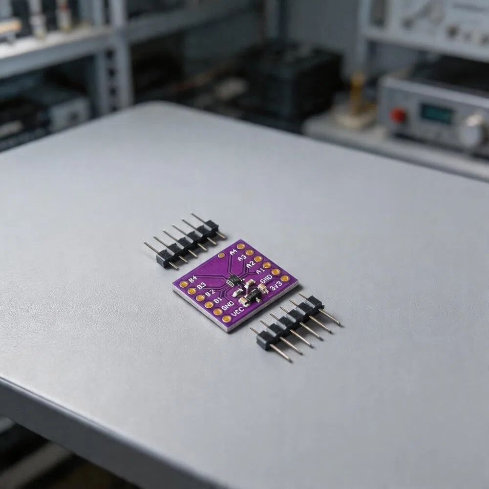 Módulo de cambio de nivel de lógica bidireccional 3V a 5V Protección de polaridad inversa 3.3V LDO MOS cuatro canales para UART para SPI IIC 1 alambre PCB Proyectos electrónicos (WCMCU-401)