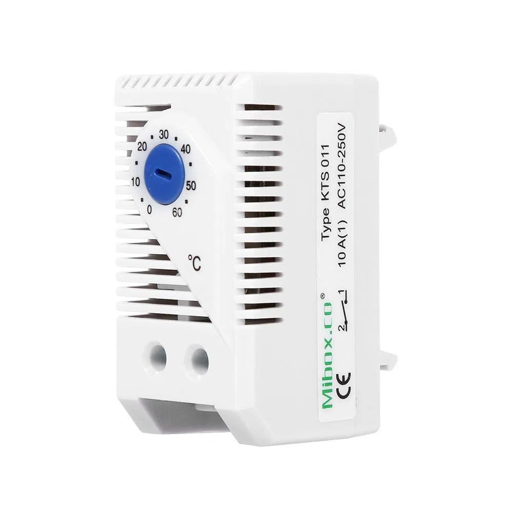 Fdit Termostato mecánico 0-60 ℃ Interruptor de Controlador de Temperatura de termostato mecánico eléctrico Compacto Ajustable Nuevo(KTS011)