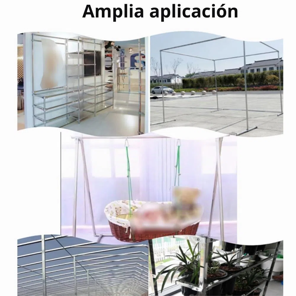 2 juegos de conectores de abrazadera de tubo en T, abrazaderas de valla de eslabones de cadena de acero inoxidable, acoplamientos de abrazadera en T para tubos OD de 32mm pulgadas, pernos y tuercas