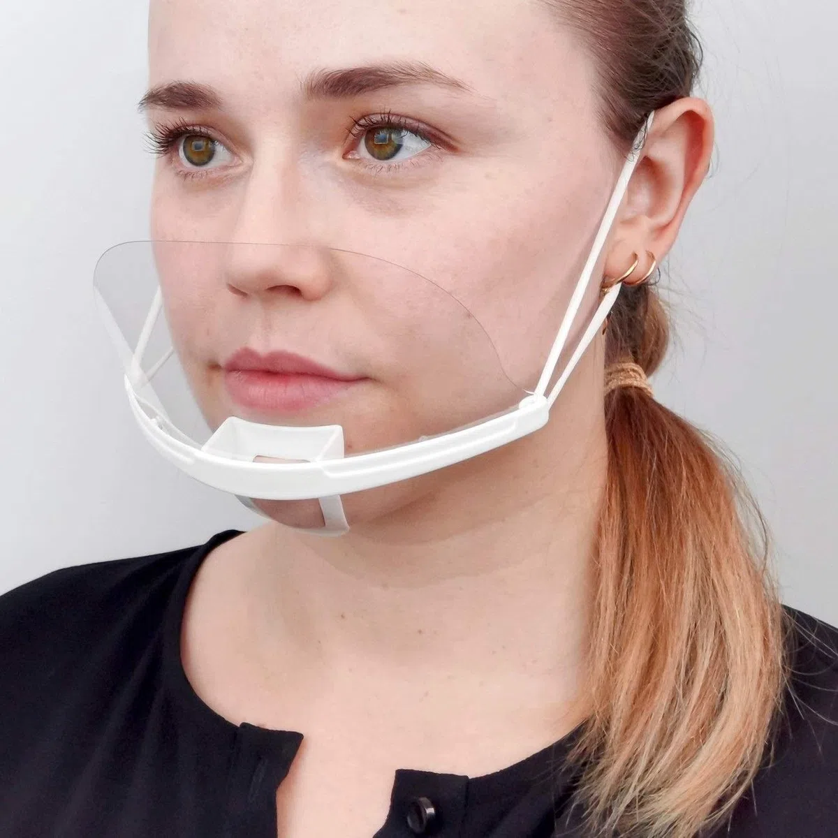 D.RECT 800095 Visor Protector facial transparente antivaho Reutilizable Pieza Protector Transparente Protector Visera Protector Facial Visera Mentón Set 10 Unidades