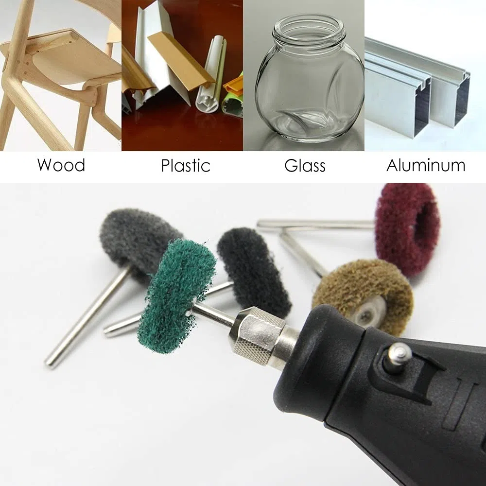 20 unids Mini Taladro abrasivo Cepillo de Nylon Pulido de Ruedas Pulido 3.2mm Shank Metal Polish for Dremel Set de Accesorios de Herramientas rotativas (Color : 20pcs Grit 400)