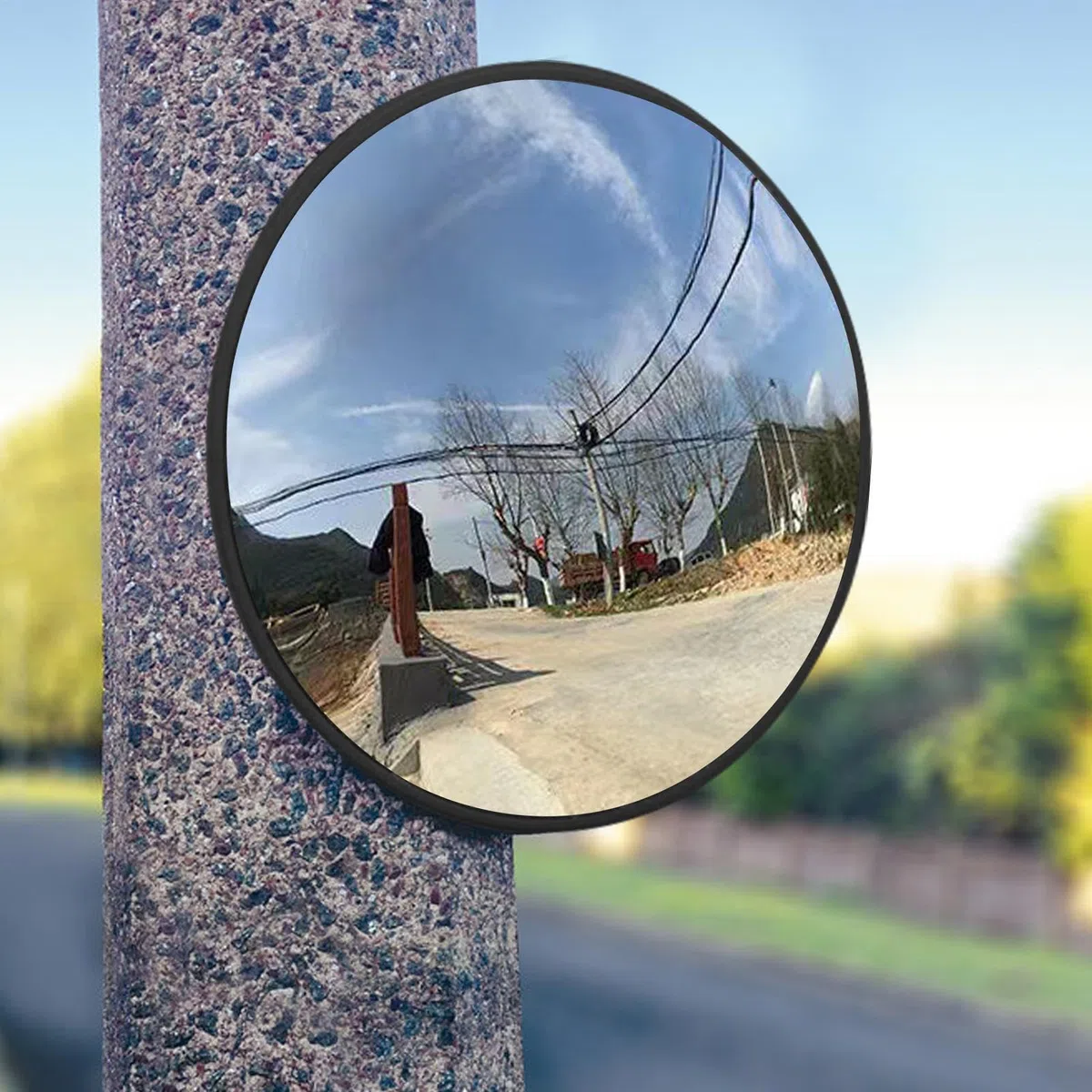 Espejo De Seguridad Vial Convexo De 30 Cm - Gran Angular Para Puntos Ciegos, Esquinas De Tiendas, Estacionamientos | Ajustable Para Camión, Garaje | Material De PC