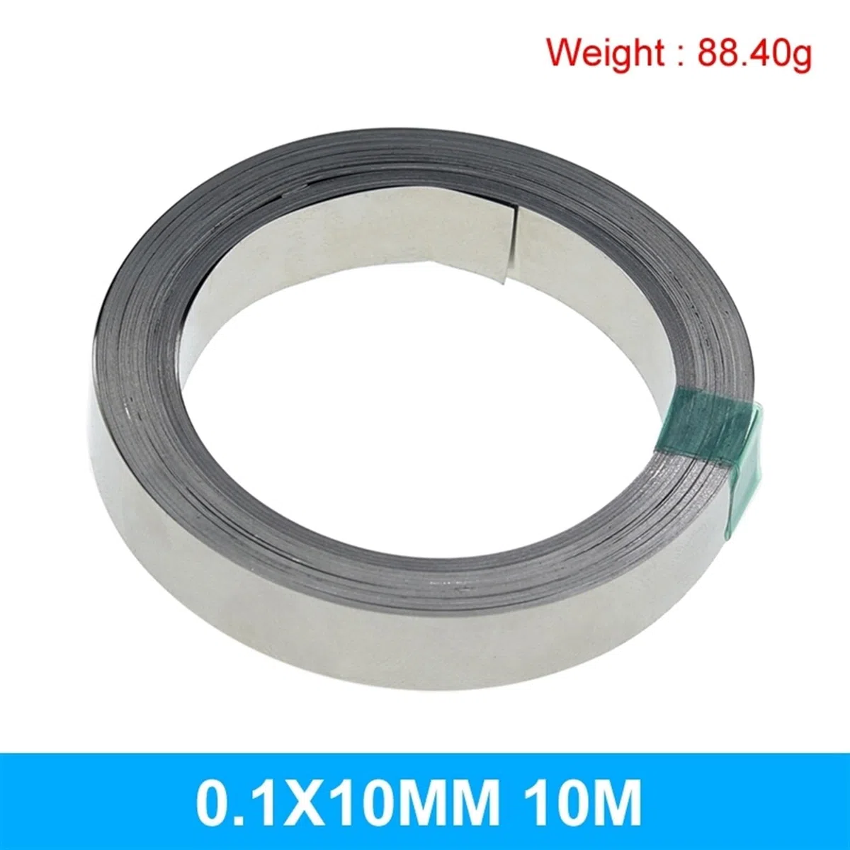 Tira de acero niquelado, Tira de níquel de 10 m con anchos de 3 mm a 10 mm(10mm)