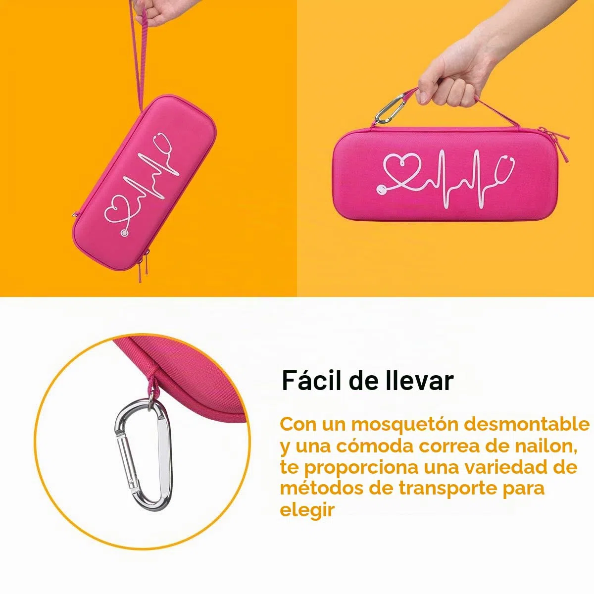 BOVKE Estuche para estetoscopio 3M Littmann Classic III, Lightweight II S.E, Cardiology IV Diagnostic, MDF Acoustica Deluxe Estetoscopios - Espacio adicional para otros accesorios, Frambuesa