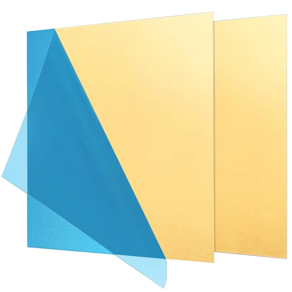 2 PCS Lámina de Latón 15cm X 15cm X 1mm, Chapa Dorada, Placa de Metal, Hoja Fina Color Oro Para DIY Artesanías Manualidades