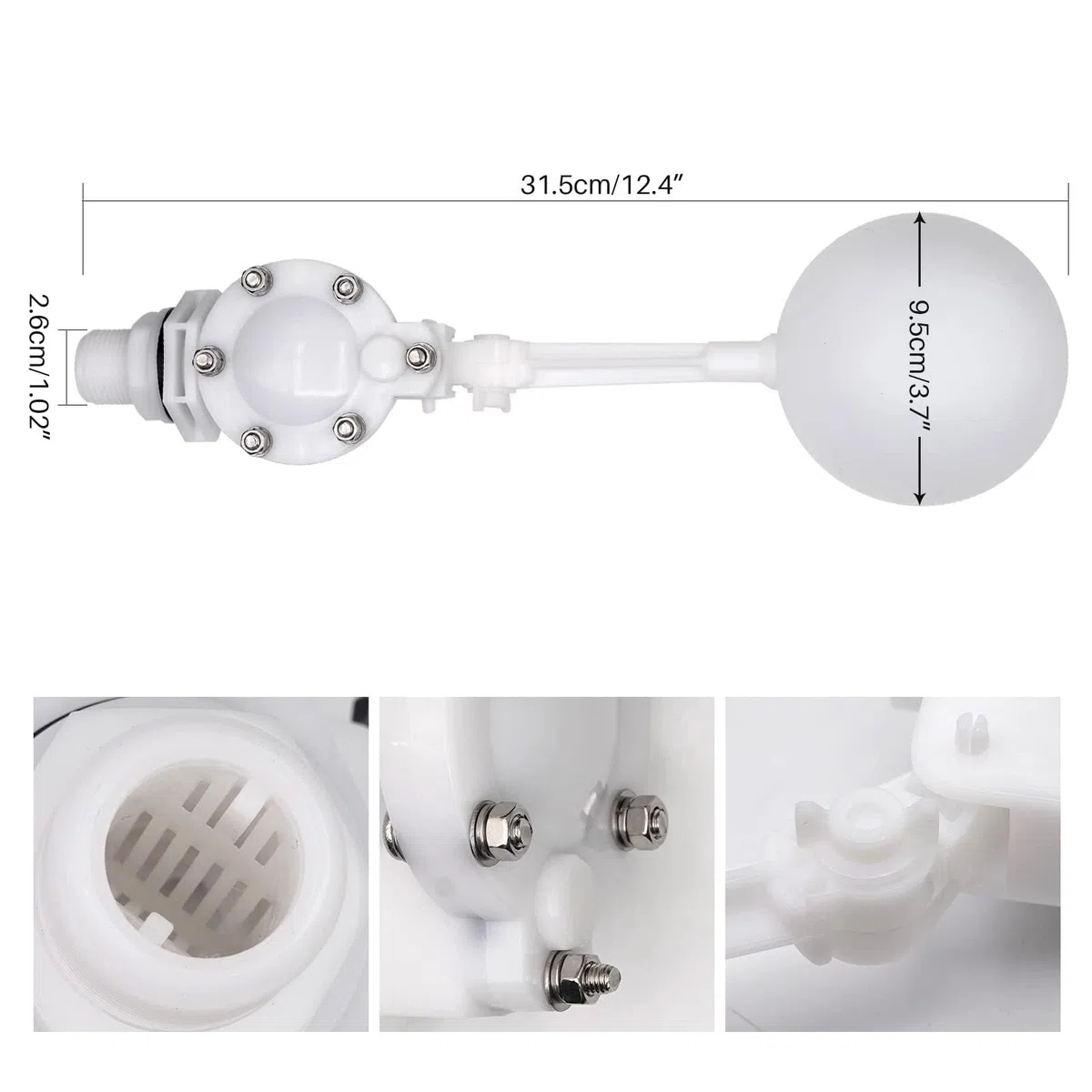 Válvula de flotador 3/4 Válvula de flotador de llenado automático para válvula de tanque de agua Válvula de bola de flotador de agua apagado válvula de bola de agua