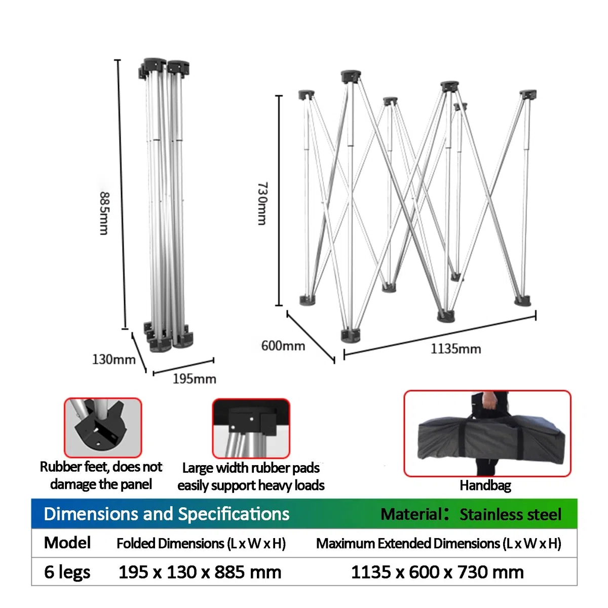Mesa De Trabajo Retráctil Plegable, Banco De Trabajo Plegable De Servicio Pesado para Corte De Construcción De Carpintería, Portátil Multifuncional Mesa De Construcción(6 Legs)