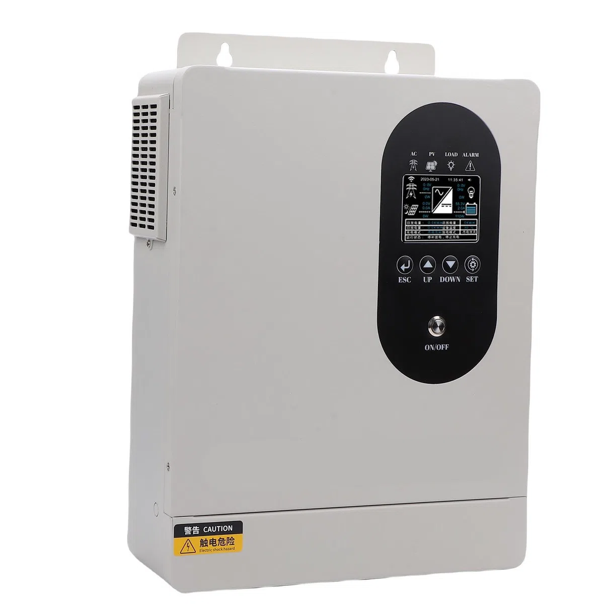 YWBL-WH Inversor Solar de Onda Sinusoidal Pura de 1600 W, Cargador MPPT Híbrido con Controlador de 60 A, Carga Programable Basada en Tiempo, Múltiples Protecciones para Baterías de Litio