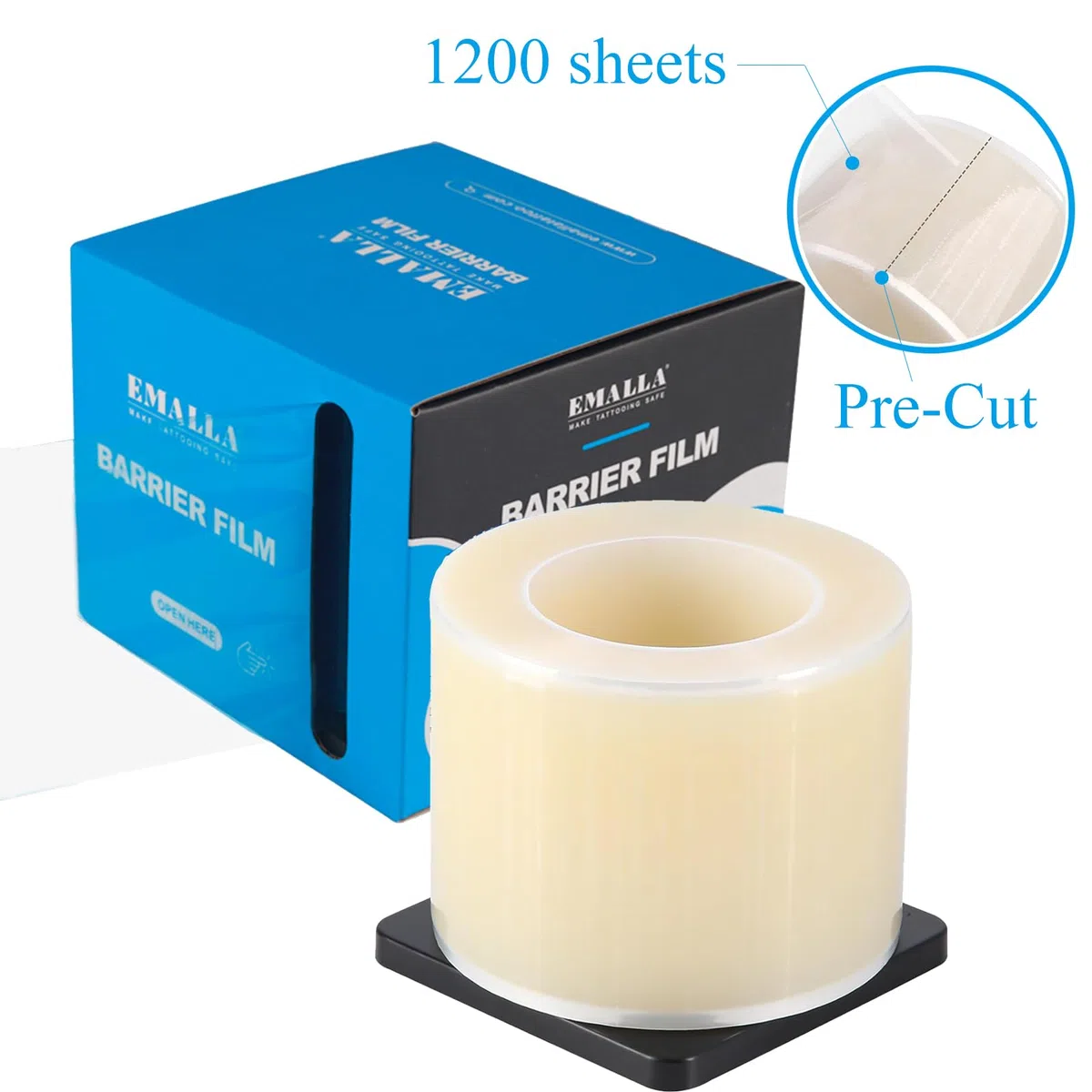 EMALLA PelíCula de Barrera 1200 Hojas 15cm x 10cm Barreras de Superficie Dentales Plastico Cubretodo para Maquina De Tatuar Agujas Tatuaje Sala dental
