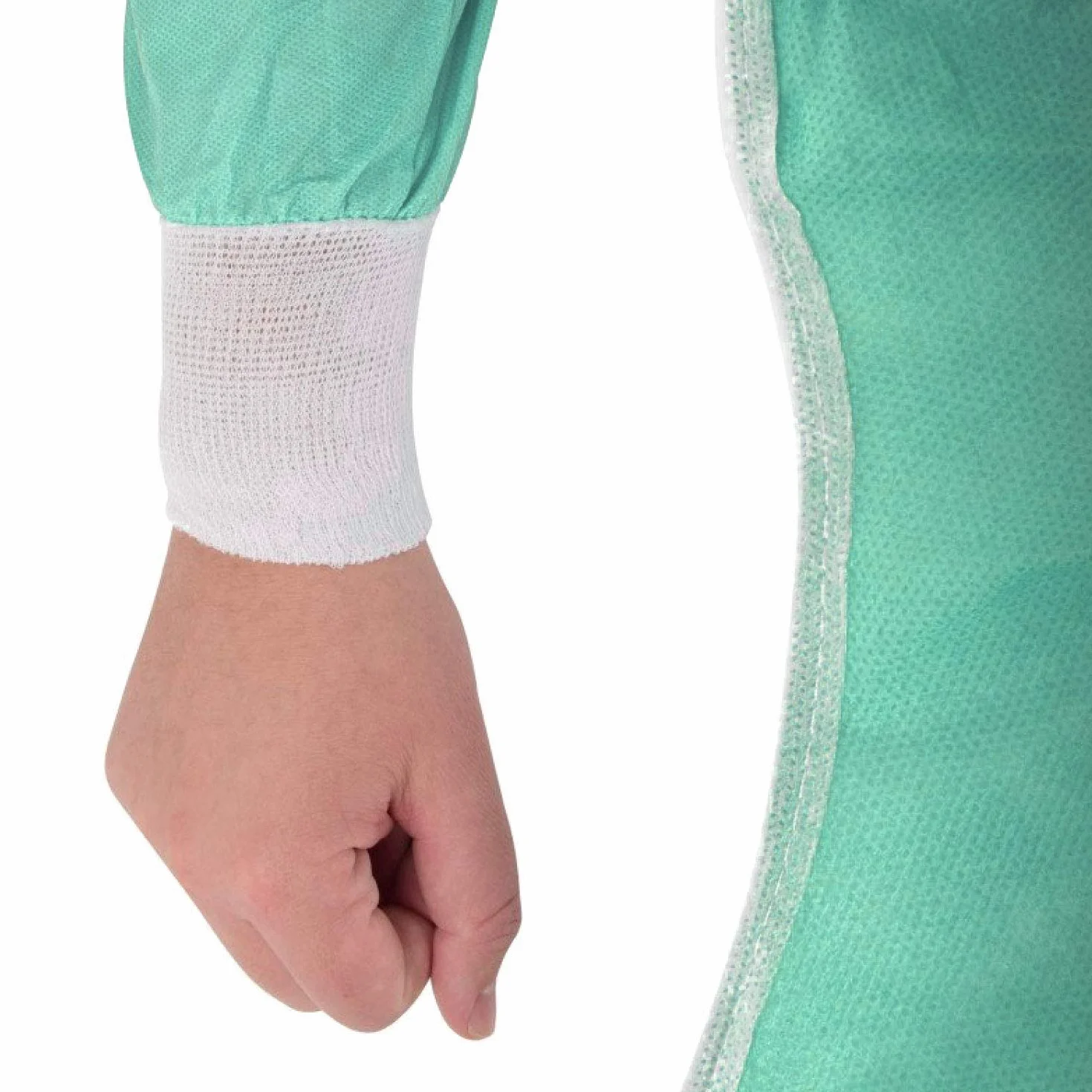 Bata desechable médicos TNT 25 gr DM Clase I Bata de trabajo desechable para visitante paciente con elásticos