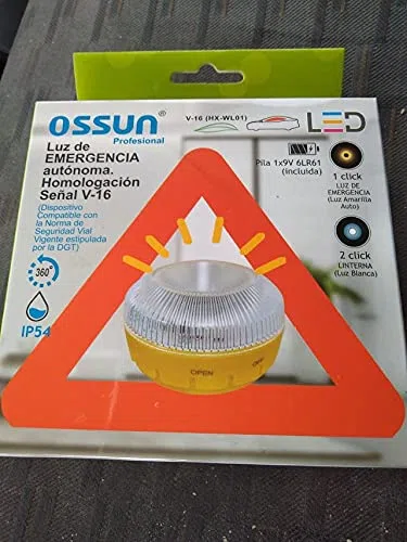 LUZ DE EMERGENCIA AUTONOMA HOMOLOGACION SEÑAL V-16