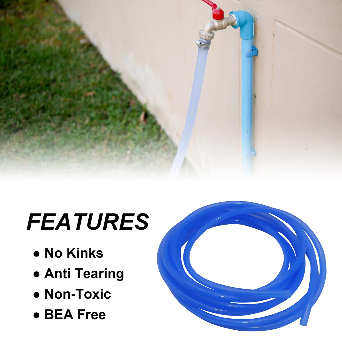 Manguera de silicona, 6 mm ID x 12 mm OD, grosor de pared de 3 mm, manguera de silicona flexible de 2 m para transmisión de aire y agua, vacío neumático, azul