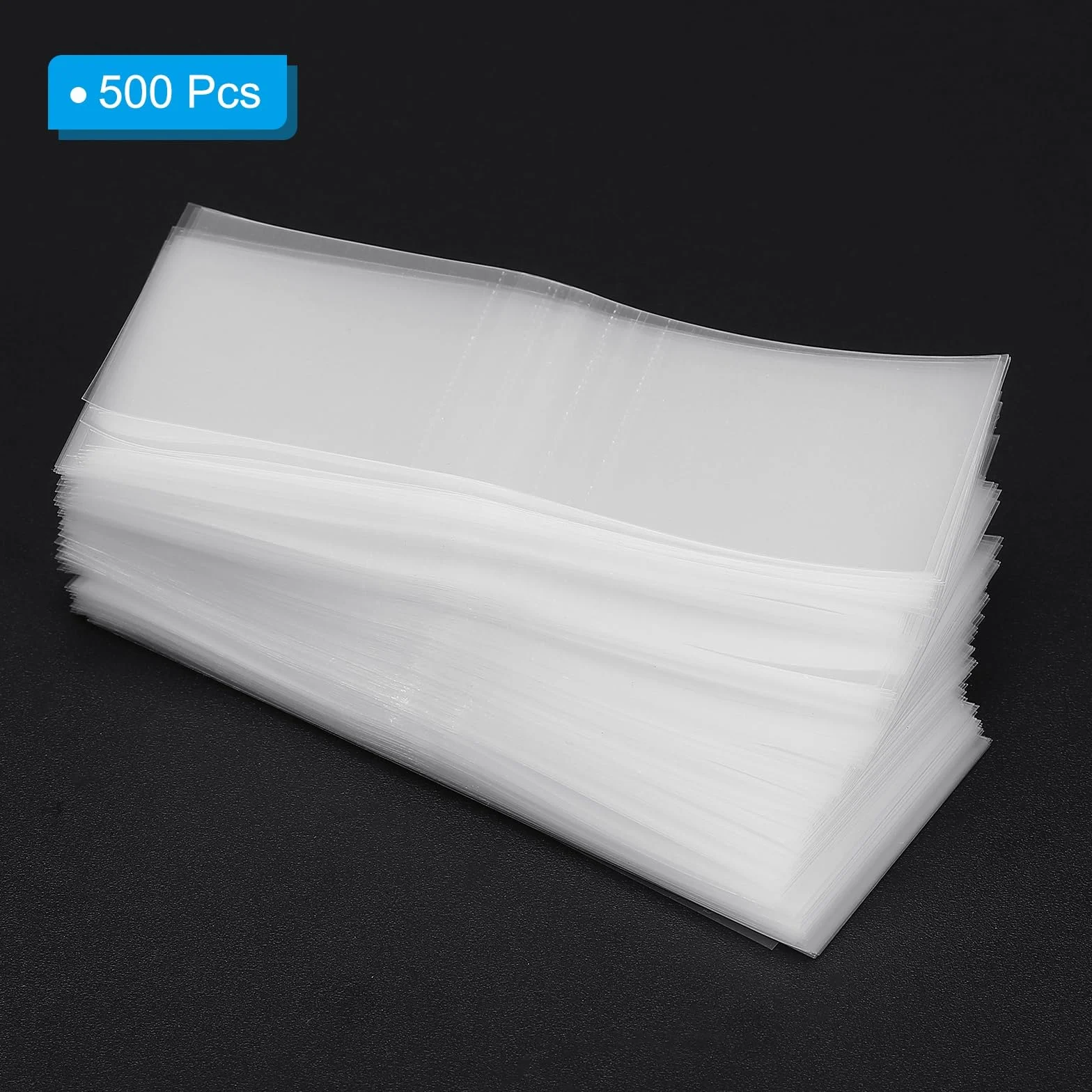 PATIKIL 75x30mm Bandas de Encogimiento Perforadas de PVC, 500 Unidades de Envoltura Termorretráctil para Botellas, Ajuste para Diámetro de Tapa de 1.69 a 1.81", Transparente