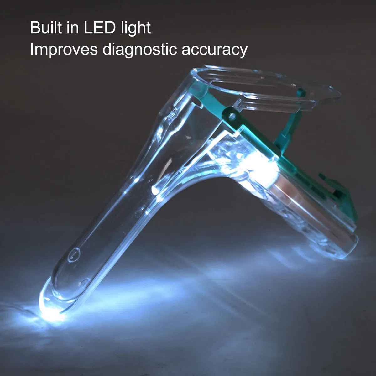 Espéculo Vaginal con Diseño de Luz LED, Espéculo Médico Indoloro de Superficie Lisa, Reutilizable, ángulo Ajustable, Material de PP