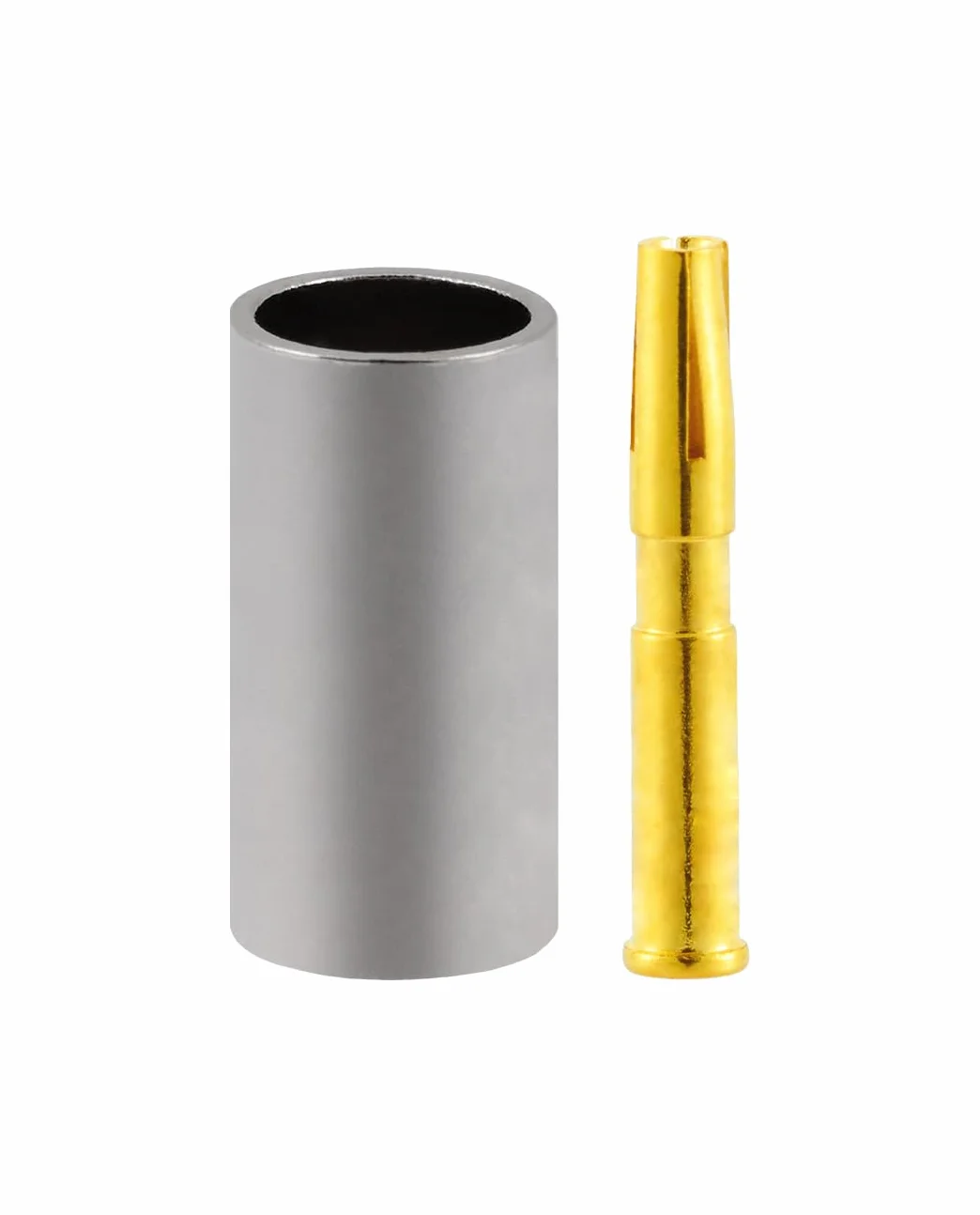 Vecys 10PCS BNC Hembra Conectores 50 Ohm BNC Hembra Engarce Conector para RG58 RG142 RG400 VLMR195 RF Coaxial Cable