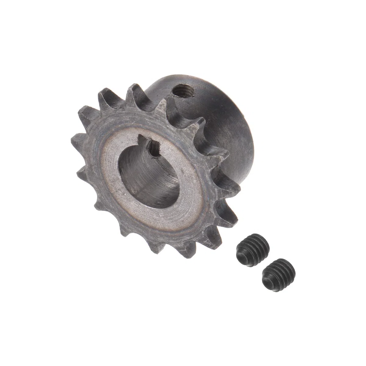 sourcing map 06B Rodillo Cadena Piñón 15T Paso 3/8" 18mm Diámetro A3 Carbono Acero Motor Accionamiento Engranaje