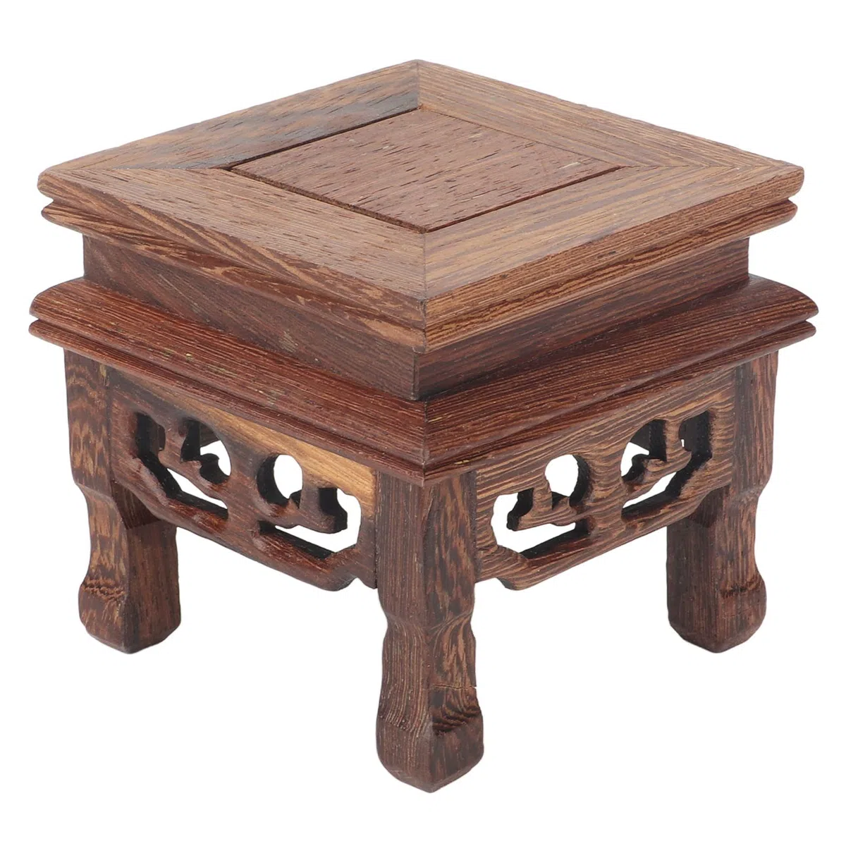 Soporte de Exhibición de Madera - Elevador de Madera Retro Estable para Plantas, Teteras, Joyas - Soporte de Compacto y Portátil
