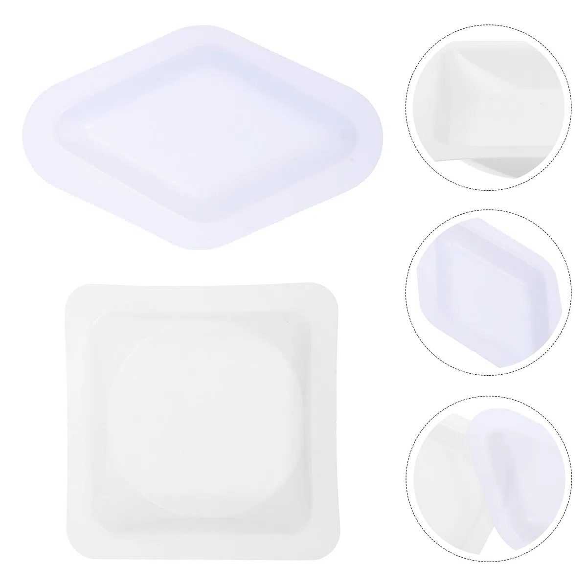 Healvian 100 Platos de Pesaje de Plástico Livianos y Portátiles con Bordes Biselados para Uso en Laboratorio