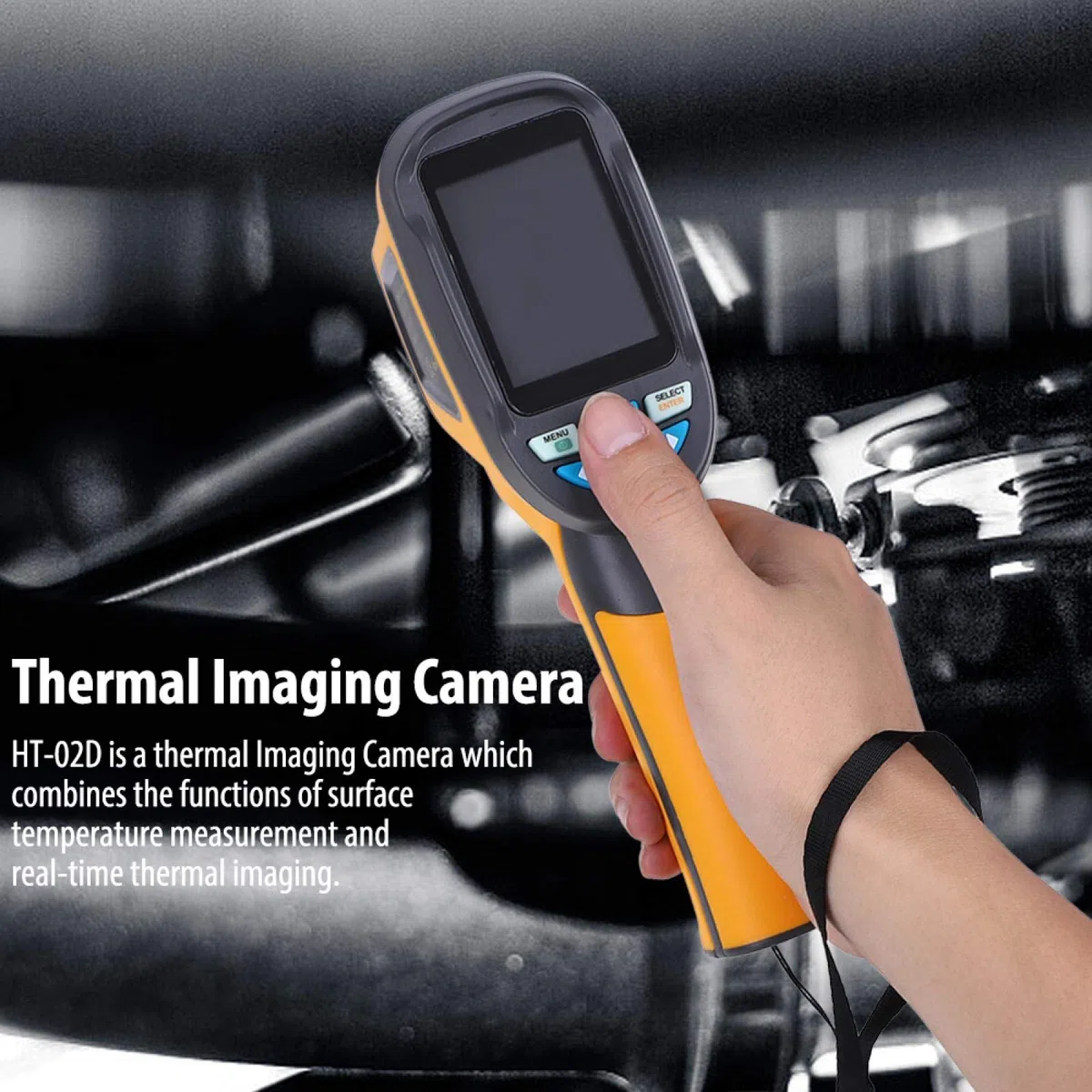 Cámara termográfica infrarroja (IR) ， HT-02D Cámara termográfica infrarroja de mano Pantalla a color 1024p Resolución 32x32 Cámara termográfica