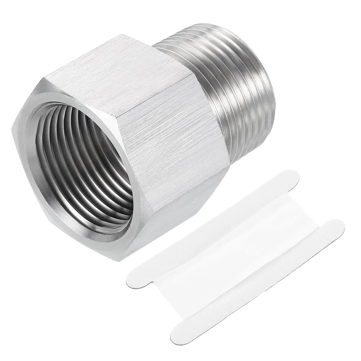 sourcing map Adaptador reductor de montaje de tubería, NPT macho de 3/4 pulgadas x G3/4 pulgadas hembra 304 conectores reductores de acero inoxidable para medidor de presión de agua, aceite, aire