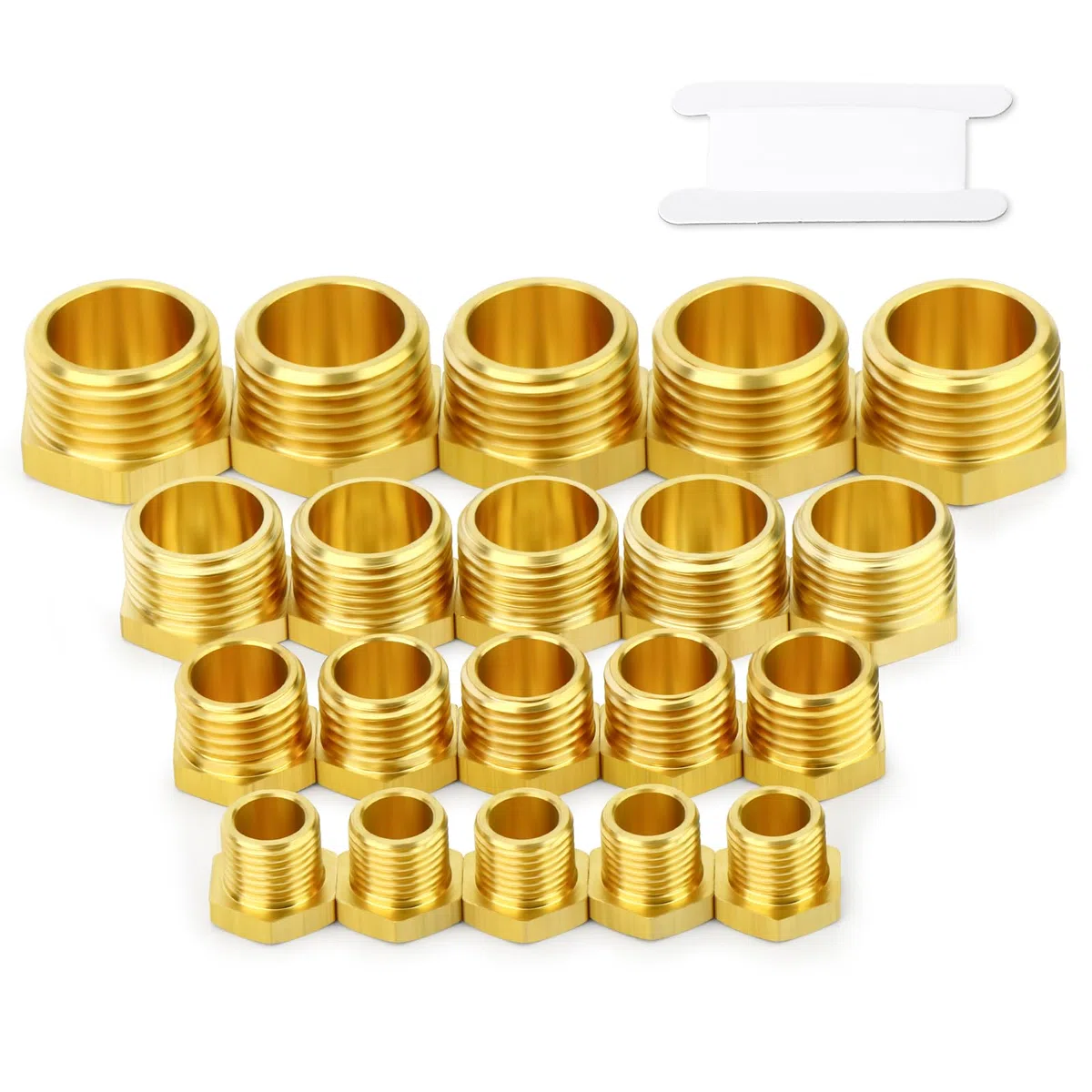 TAILONZ PNEUMATIC 20 Piezas Latón Rosca Externa Hexagonal Racor 1/8" 1/4" 3/8" 1/2" BSP Macho