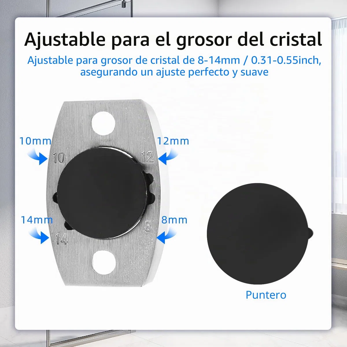 piezas de guía para puerta corrediza de vidrio, guía de piso de acero inoxidable 304, rodillo de piso para puerta corrediza