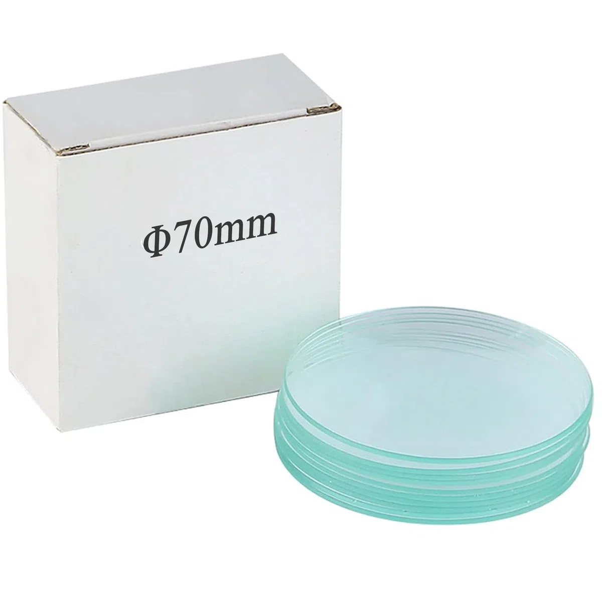 VOVCIG Juego de 10 fundas de vidrio para reloj, 70 mm, resistentes a altas temperaturas, para equipos de vidrio de reloj de laboratorio científico (10 piezas)