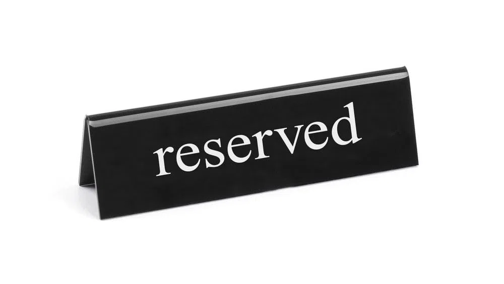 HENDI Señal de mesa Reservado -"réservé" - 130x30x(H)38 mm