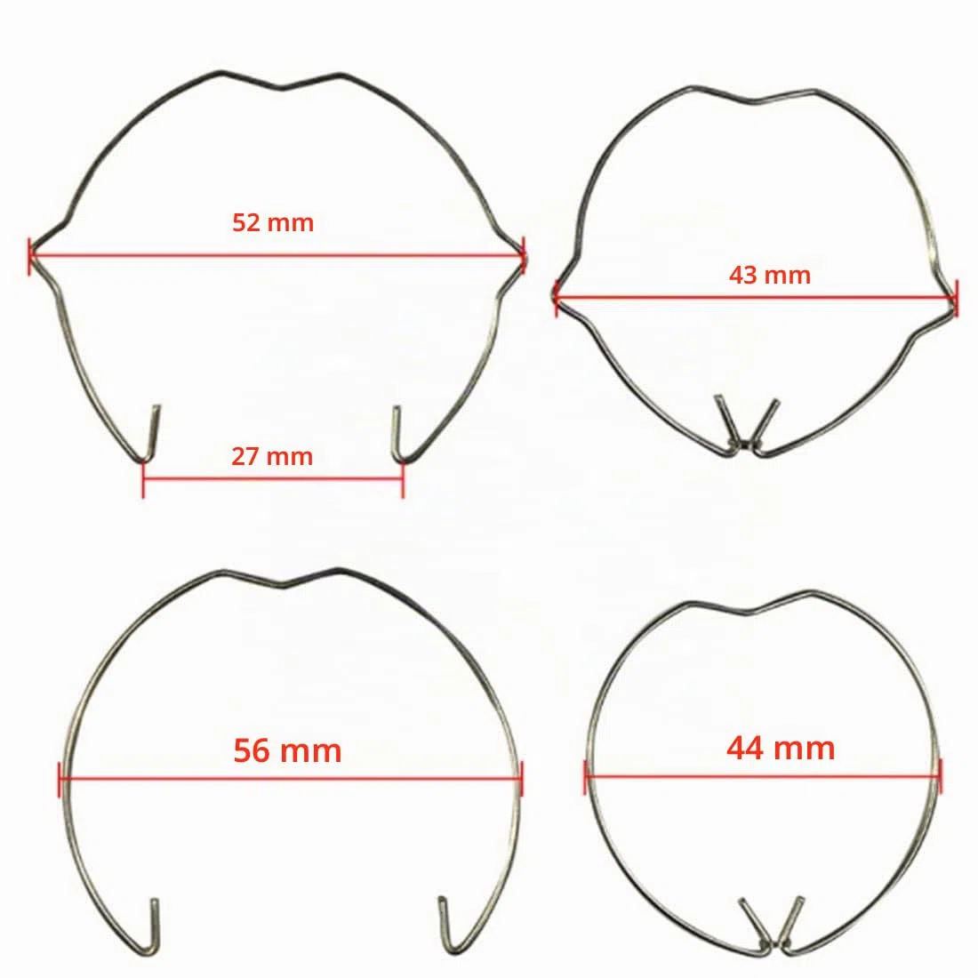 40 Piezas MR16 Muelle de Retención Anillos Clips 52mm Diámetro y 56mm Diámetro para la Mayoría de Las Lámparas