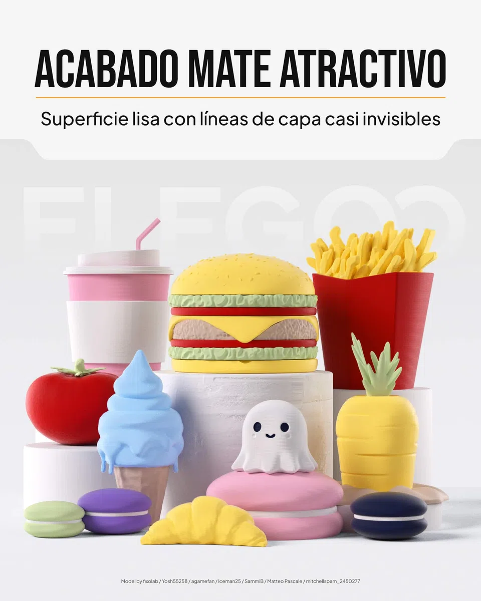 ELEGOO Filamento PLA MATE 1.75 1KG Azul Hielo, Filamento para Impresora 3D, Precisión Dimensional +/- 0.02mm, Carrete Filamento 3D, para Mayoría Impresoras 3D