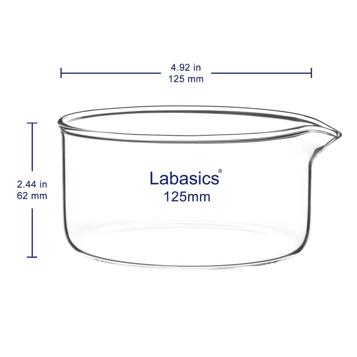 Labasics Placa de Cristalización con Pico y Borde Resistente, Diseño de Paredes Gruesas en Vidrio de Alto Borosilicato Placas de Cristalización Reutilizables para Cristalización y Evaporación