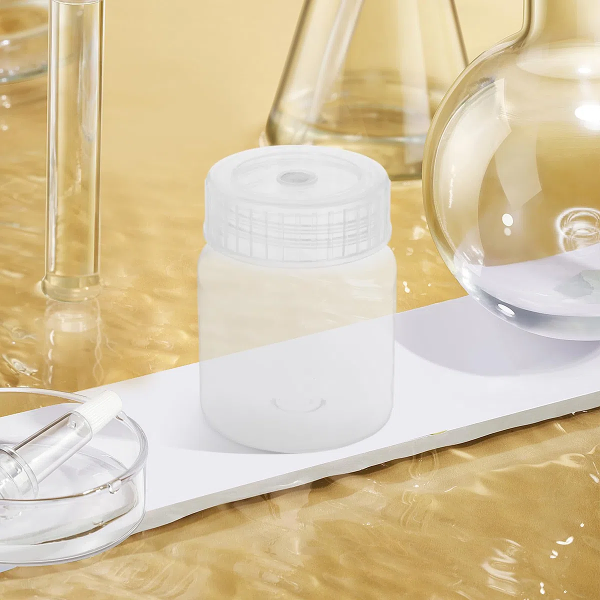 MAGICLULU Frascos de Cultivo Celular Boca Ancha 240 Ml Tapa Ventilada, Juego de 5 Unidades Reutilizables para Almacenamiento de Muestras y Reactivos Químicos en Laboratorio