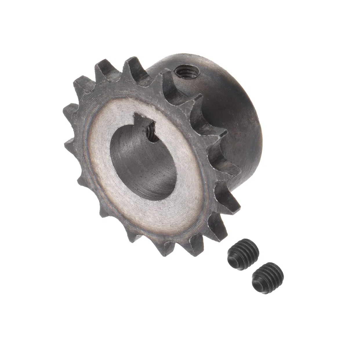 sourcing map 06B Rodillo Cadena Piñón 16T Paso 3/8" 20mm Diámetro A3 Carbono Acero Motor Accionamiento Engranaje