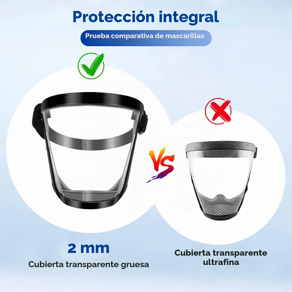 Máscara de cara completa, visera protectora transparente, antiestática ajustable, escudo facial, HD Máscara protectora de cara completa a prueba de salpicaduras de spray universal