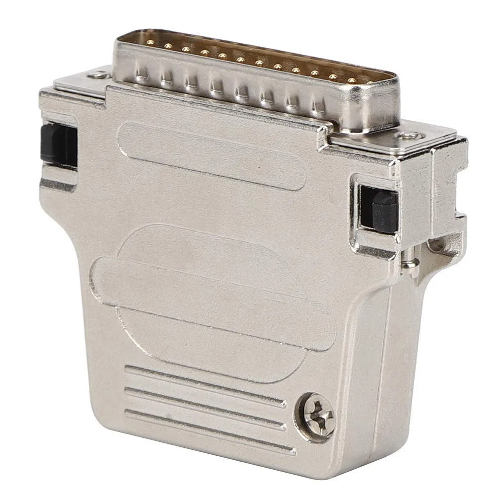 Conector de Metal DB25, Conector Femenino de 25 Pines Metal de Alta Frecuencia Ensamblado D - Sub Conector para PCB, Conectores y Adaptadores