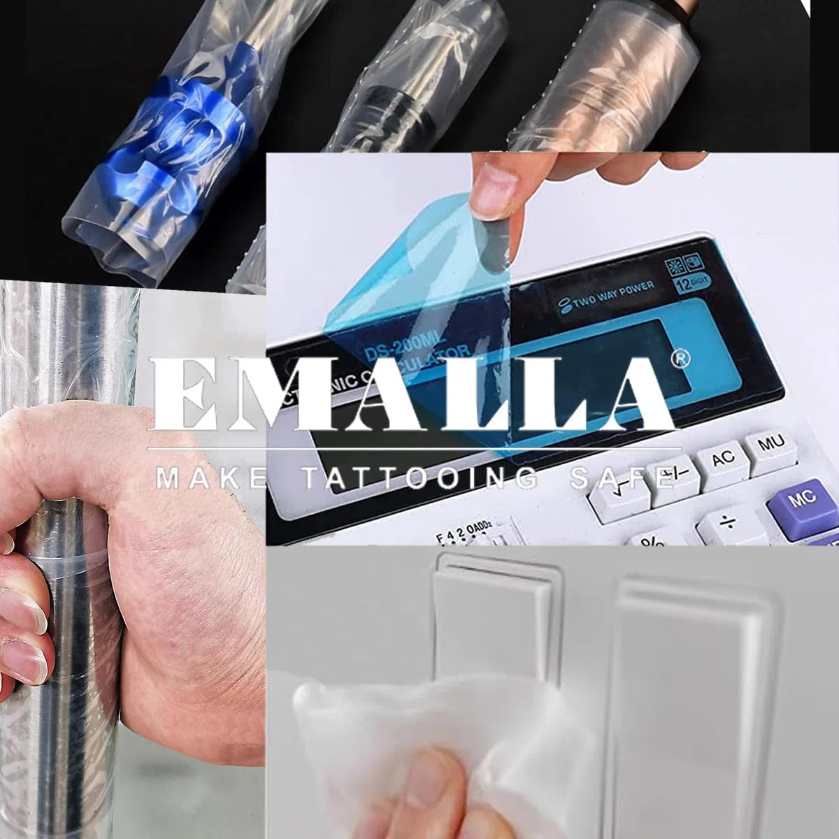 EMALLA PelíCula de Barrera 1200 Hojas 15cm x 10cm Barreras de Superficie Dentales Plastico Cubretodo para Maquina De Tatuar Agujas Tatuaje Sala dental