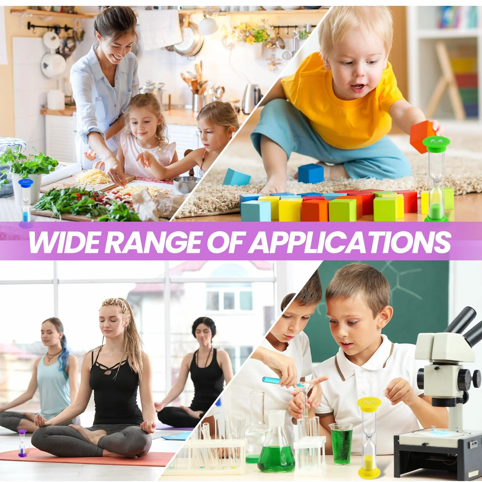 28PCS Sanduhr Sanduhr, HOSTK 2 Minuten Sanduhr Bunte Sanduhr Niedliche Sanduhr Zeitmesser Set Zahnsten-Timer für Kinder Klassenzimmer Spiel Haus Küche Büro, 7 Farben