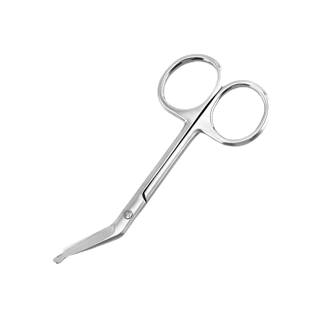 Tijeras Enfermería Para Bolsa De Ostomía, Con Punta Redonda Y Romo Para Cuidado De Colostomía, Acero Inoxidable Color Plata, Longitud 110Mm, 1 Unidad