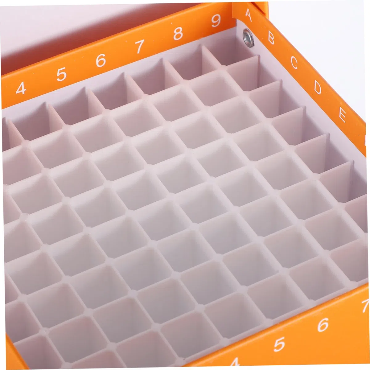 TOPBATHY Caja De Laboratorio Para Congelar Tubos De Ensayo 81 Compartimentos Tapa Abatible 1-5 Ml Plástico Resistente Adecuado Para Almacenamiento De Muestras Laboratorios y Hospitales