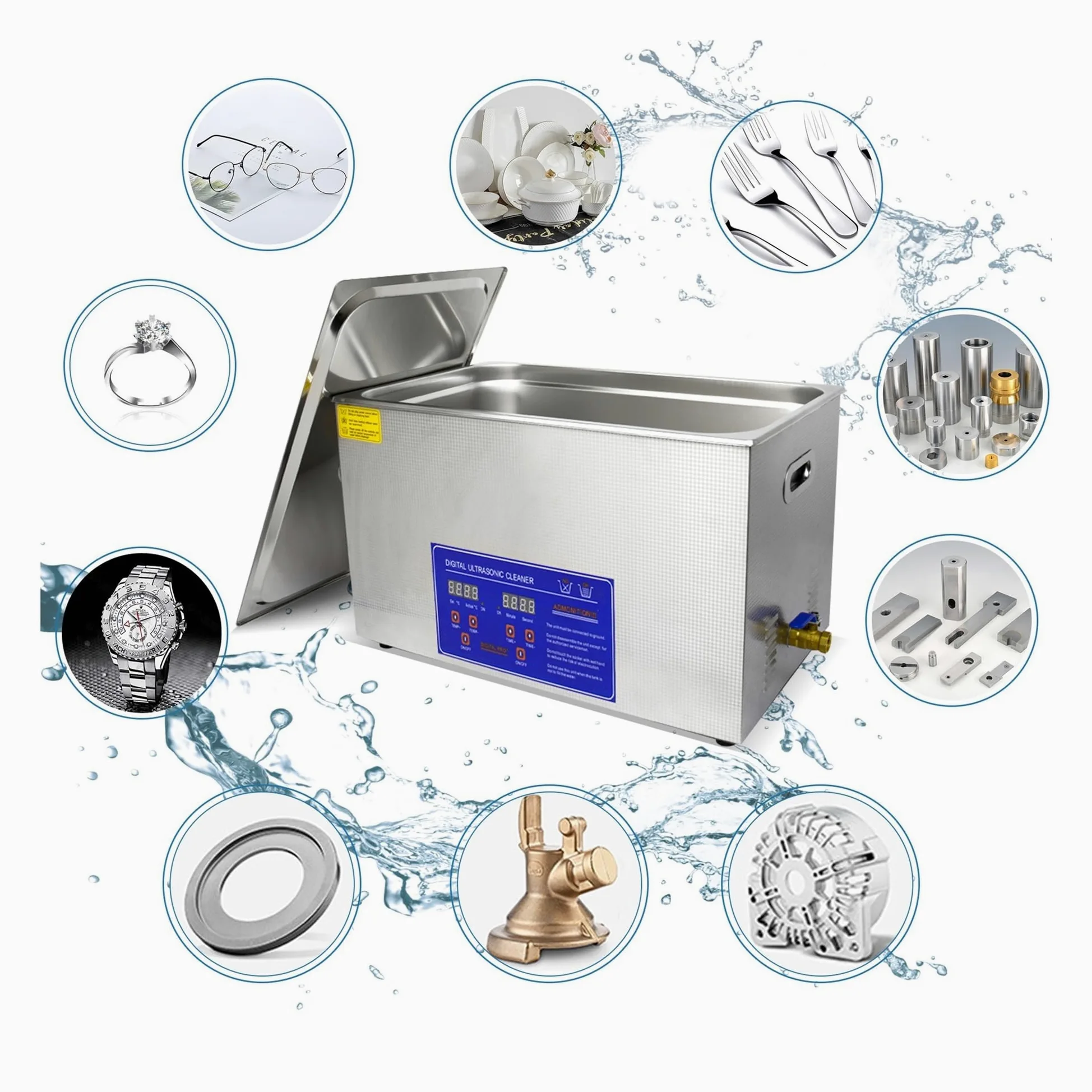 Limpiador Ultrasónico, Máquina Ultrasónica De La Limpieza del Baño Ultrasónico del Limpiador Ultrasónico De 2L 60W For Los Aparatos Electrodomésticos De Los Relojes
