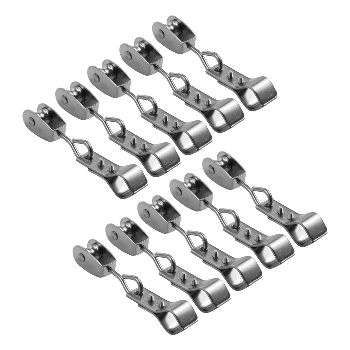 Polea de acero inoxidable 304 resistente, kit de accesorios para toldo con abrazaderas para tubos de 15-25 mm, se adapta a cuerda de alambre de 4 mm, paquete de 10