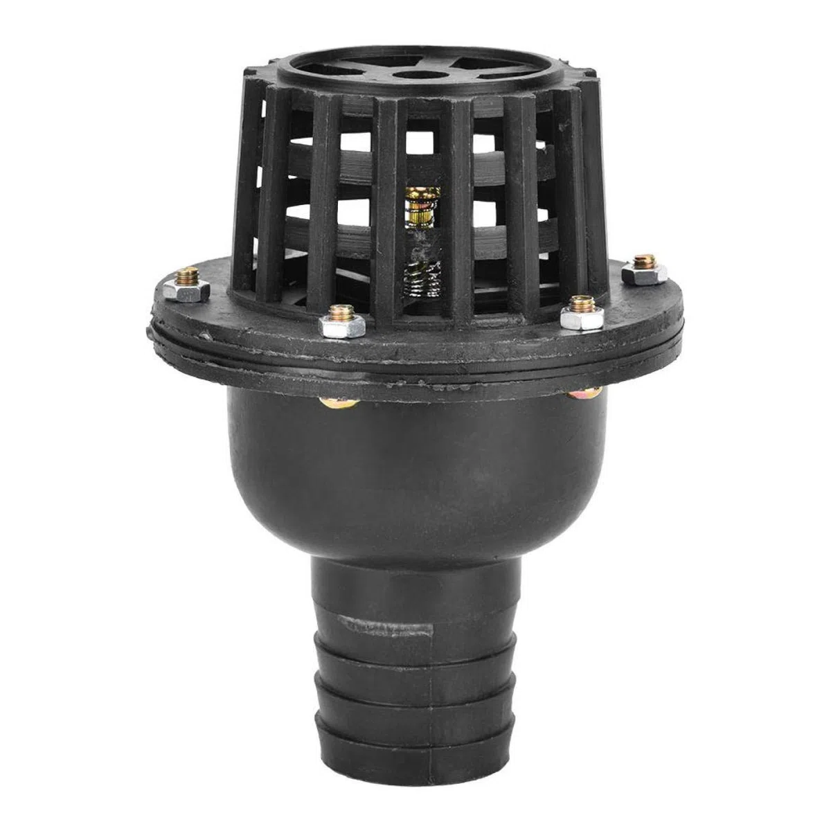Válvula de pie de bomba de agua Válvula de retención plana de baja presión de PVC negro Válvula plana de baja presión para máquina de fluido(1.5in)