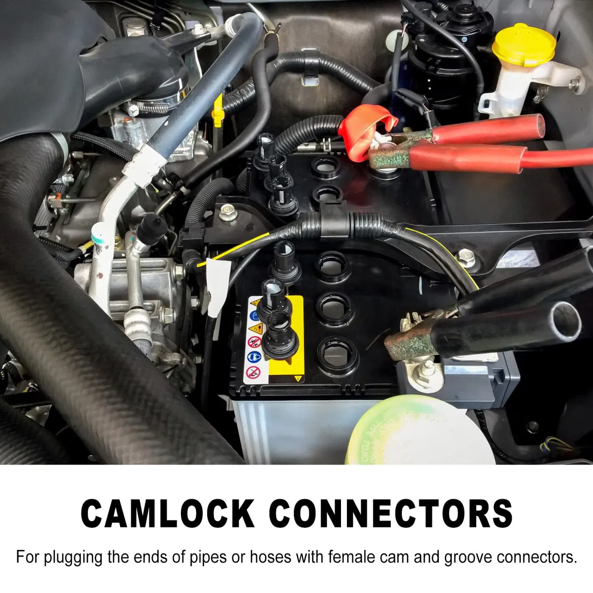 BETOOKY Acoplamiento Camlock Pp Dn50 2 Pulgadas 2 Piezas, Tapón Antipolvo de Bloqueo de Leva, Adaptador de Ranura para Accesorios de Manguera Hidráulica y Fontanería Industrial