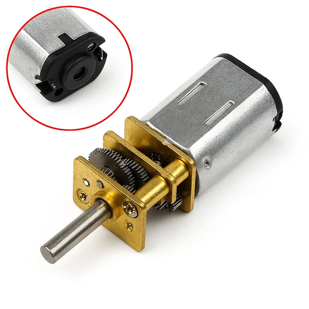 1x Mini Motor Eléctrico de Engranaje DC 6V 150RPM, GA12-N20, con Caja Reductora, Bajo Ruido, Componentes de Transmisión Mecánica, Motor de Reducción de Velocidad.