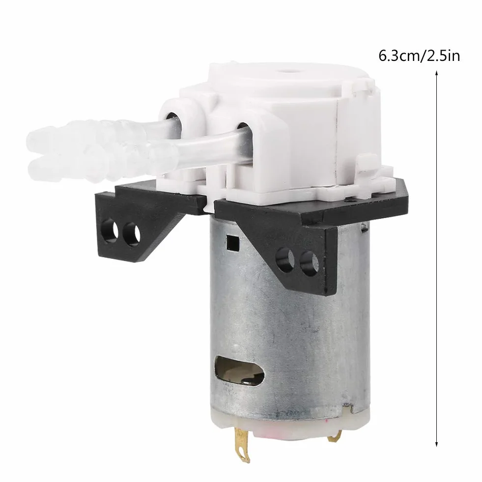 FTVOGUE Bomba Peristáltica DC12V / 24V Bomba Dosificadora DIY Cabeza de Tubo Peristáltico Para el Laboratorio de Análisis Químico Químico(White12v 3 * 5)
