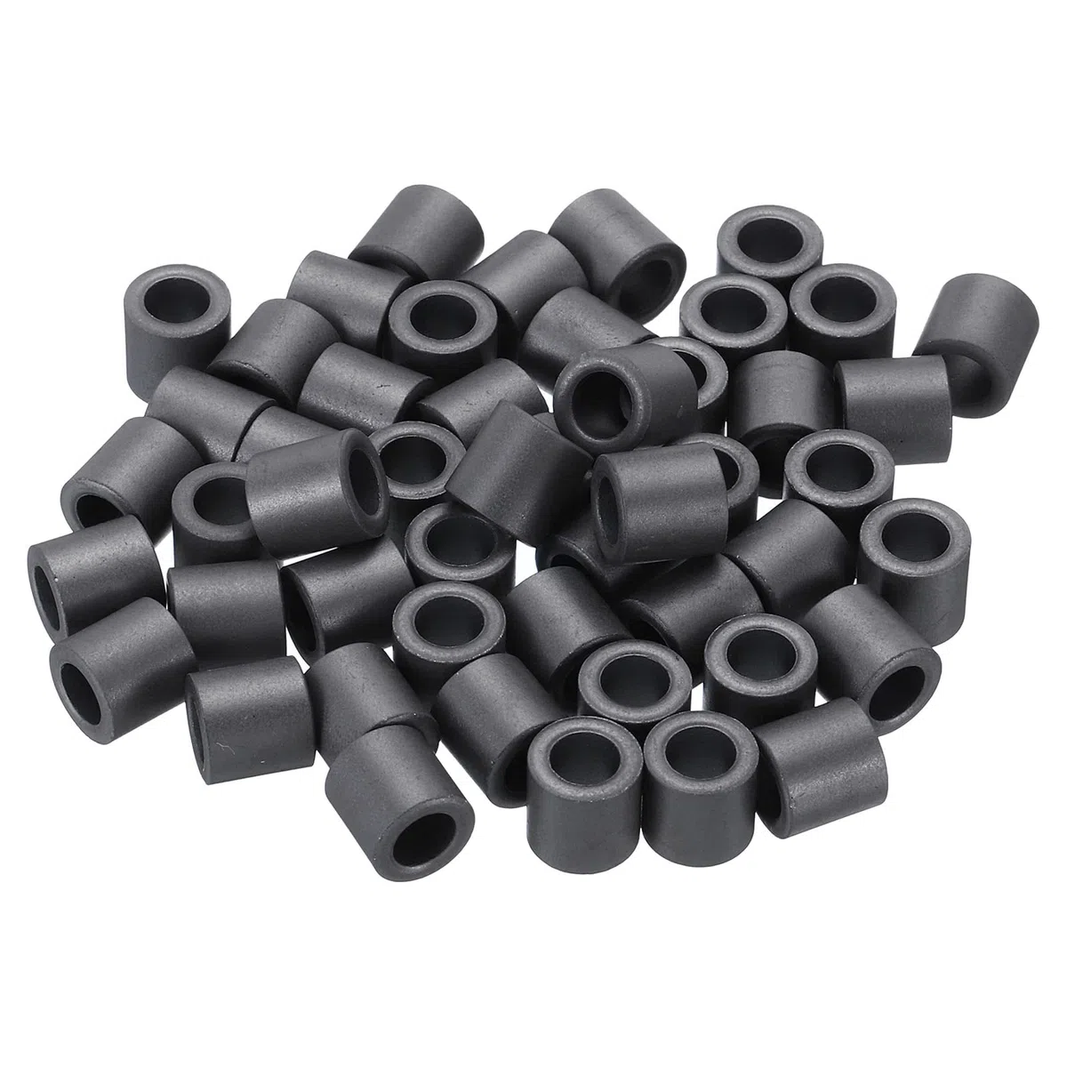 PATIKIL Ferrita Toroide Núcleo, 50uds Toroide Núcleo 0.4" OD x 0.2" ID x 0.4" H Ferrita Anillos Transformador Ferrita Toroide Núcleos para Filtros EMI/RFI, Negro