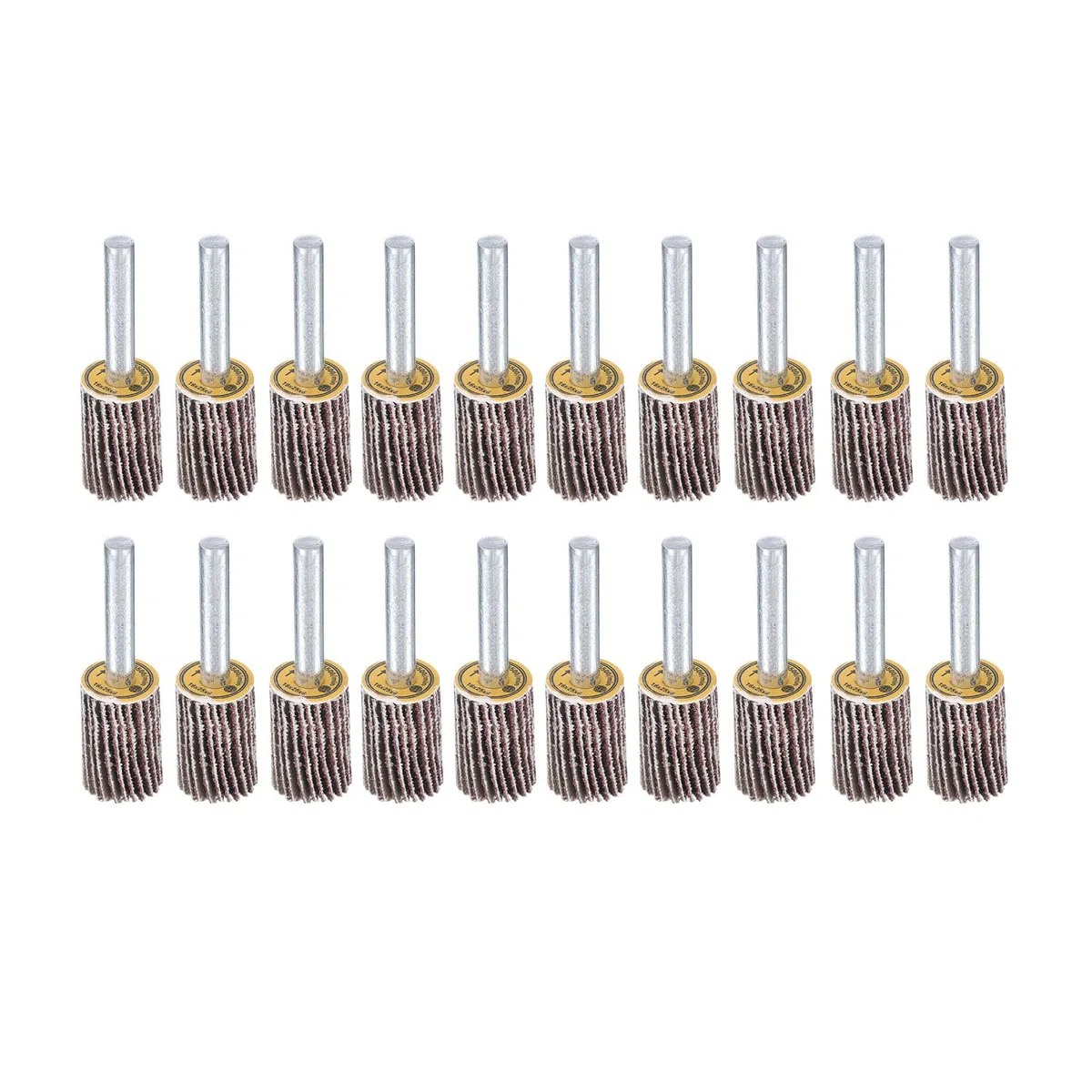 QUARKZMAN 16mm Ruedas de Láminas Montadas en Vástago Disco de Lijado Rueda Abrasiva 80 Granos 20 Piezas